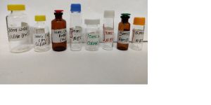 CLEAR AMBER GLASS VIALS BOTTLES