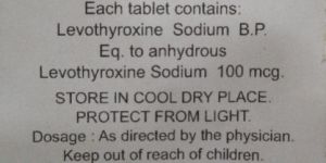 THYROXINE SODIUM TABLETS BP (LEVOTHYROXINE SODIUM TABLETS BP 0.25 MG)