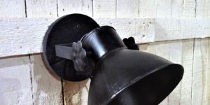 Weather Burn & Black Matt Finish Handmade Shade Wall Light