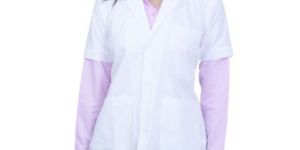 Women Half Sleeves Doctor Lab Coat Apron
