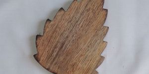Leaf Shaped Wooden Coaster
