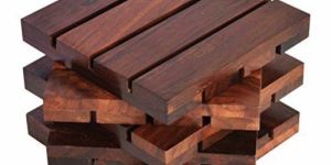Sheesham Wood Coaster Set