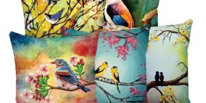 Printed Jute Cushion Covers