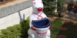 Rabbit Shaped FRP Dustbin