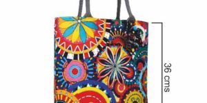Canvas Tote Bag STB007- Wheel Pattern