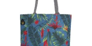 Canvas Tote Bag STB015- Tropical Leaves