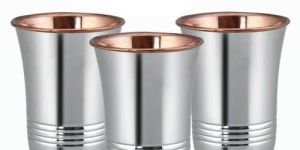 Plain Steel Copper Glasses