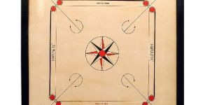 Korners Matte Finish Round Pocket Carrom Board (32 Inches)