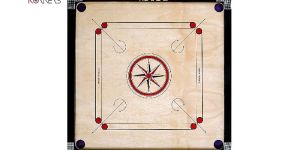 Korners Polished Round Pocket Carrom Board (32 Inch)
