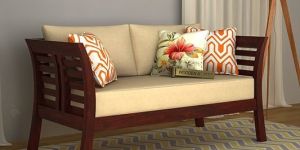 Two Seater Wooden Sofa