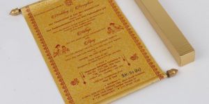 Anniversary Scroll Invitation Card