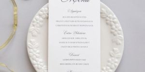 Wedding Menu Card