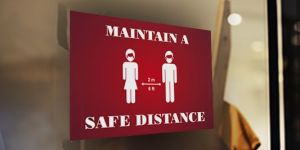 Social Distancing Window Clings