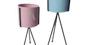 TRIANGLE SHAPED FLOOR IRON POT STAND FOR OFFICE AND HOME
