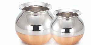 Copper Stainless Steel Pongal Pot