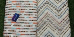 Flex Cotton Embroidered Fabric