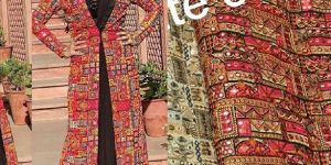 Long Embroidered Jacket Fabric