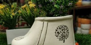 Shoe Shape Ceramic Flower Pot