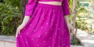 Purple Crop Top Skirt