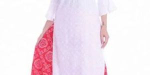 White Kurti with Skirt