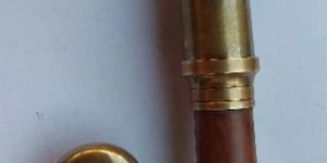 Antique Brass Telescope Handle Three Fold Cane Stick