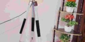 Teak Wood Antique Tripod Floor Lamp Stand