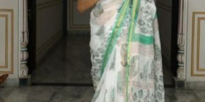 Pigment Printed Saree