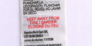 Satin Printed Wash Care Label