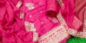Uppada Silk Unstitched Suit Material