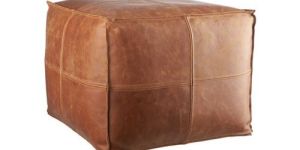 Leather Pouf