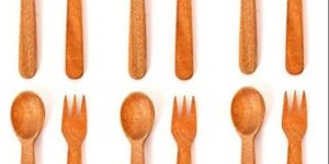 Neem Wood Set of 6 Baby Fork & Spoon