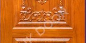 Plain African Teak Wood Panel Door