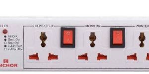 Anchor by Panasonic 4 Way Power Strip with Individual Switch