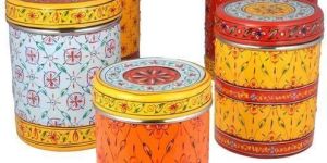 Hand Painted Steel Storage Container