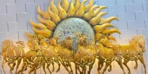 Running Horse Sun Wall Hanging