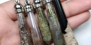 Pencil Gemstone Pendant