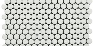 Penny Rounds Matt White Mosaic Tiles