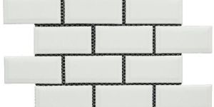 Rectangle Matt White Mosaic Tiles
