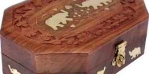 Carved Wooden Jewelry Box
