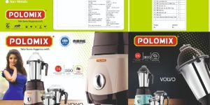 POLOMIX VOLVO 1100W MIXER GRINDER WITH 3 STAINLESS STEEL JARS