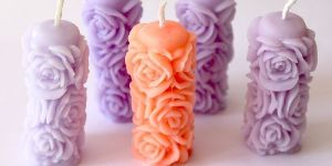 Rose Pillar Candle