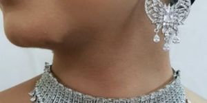 Silver Choker Necklace Set