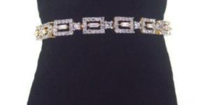 Two Tone CZ Bracelet