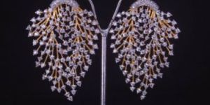 Two Tone CZ Earrings