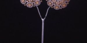 Two Tone Cz Stud Earrings