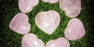 Rose Quartz Puffy Heart