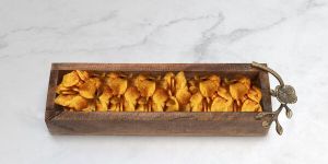 Wooden Platter with Brass Handle