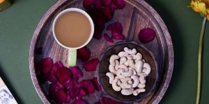 Wooden Round Serving Tray Set of 2