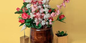 Wooden Small Block Vase