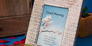 Wooden Tribal Look Photo Frame